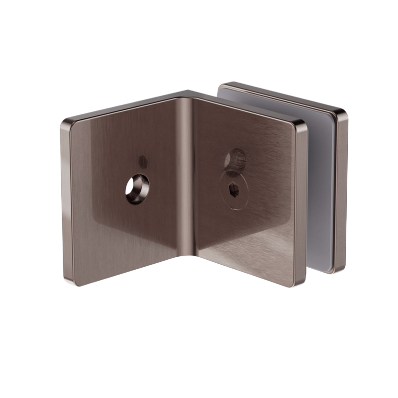 Owen &amp; Fich Glass Wall Mount 10mm - Glass Clamp Shower Wall Brushed Satin Bronze PVD (OFSH204BZ)