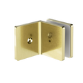 Glasklem Douchewand RVS 10mm Geborsteld Champagne Goud PVD | Owen & Finch (OFSH204BG)