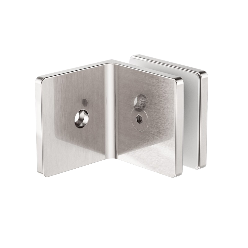 Owen &amp; Fich Glass Wall Mount 10mm - Glass Clamp Shower Wall Brushed Nickel (OFSH204BN) 