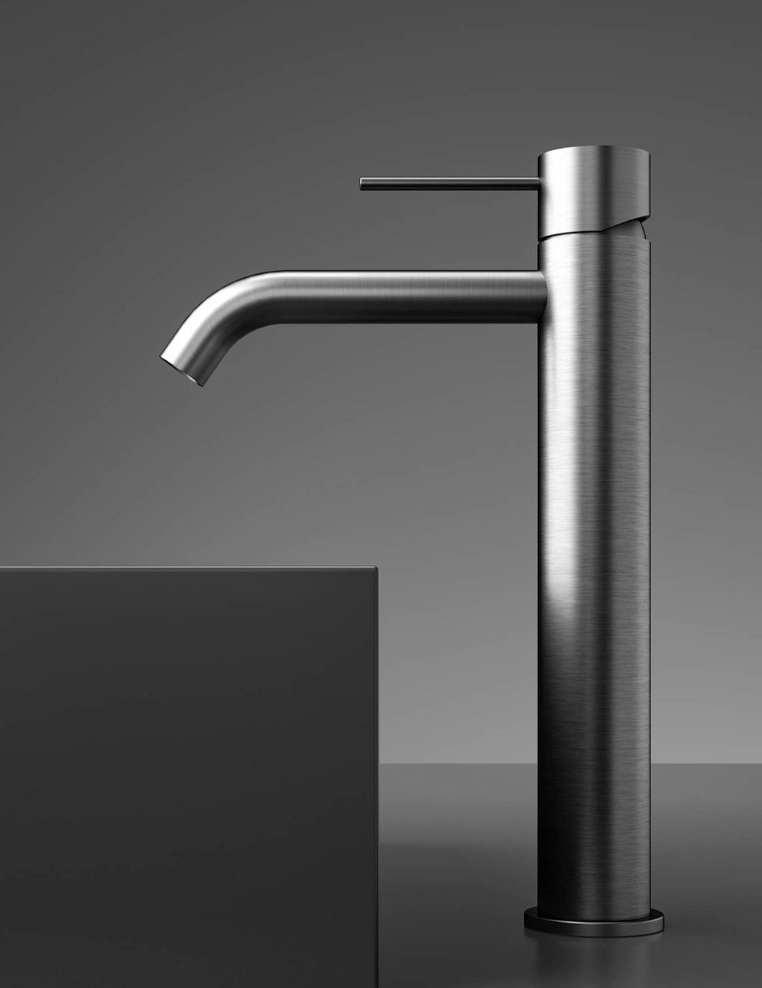 Owen &amp; Finch Single-Hole Basin Mixer Tap, Tall Model, Brushed Nickel (OF221901aBN)
