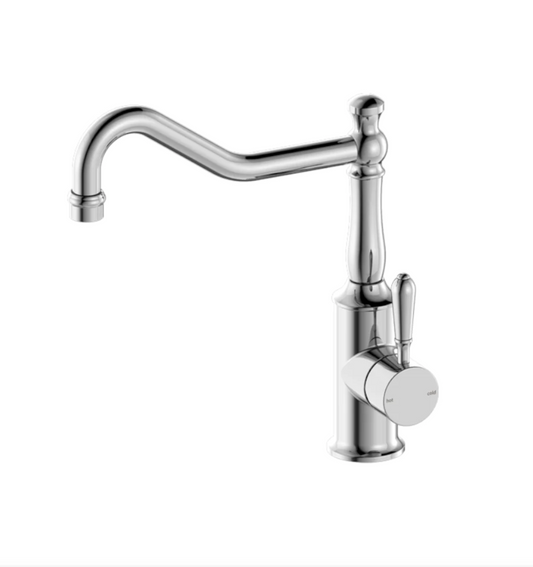 Owen & Finch York Keukenmengkraan 1-Gats Hoog Model Met Metalen Handvat Chrome