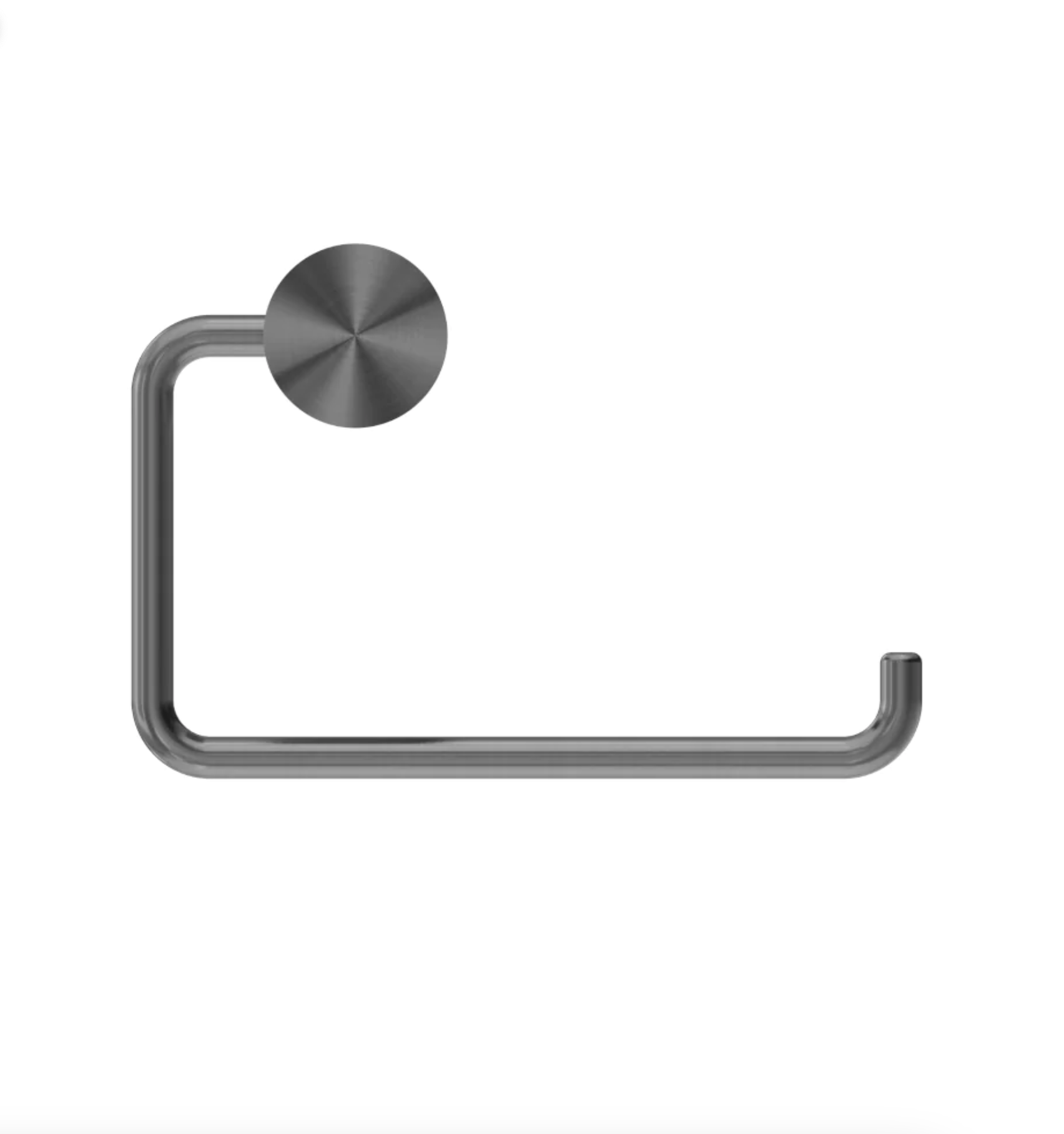 Owen &amp; Finch Brass Toilet Roll Holder – Brushed Graphite (PVD) – Luxury Wall Mount with Diamond Serration (OF2586GR)
